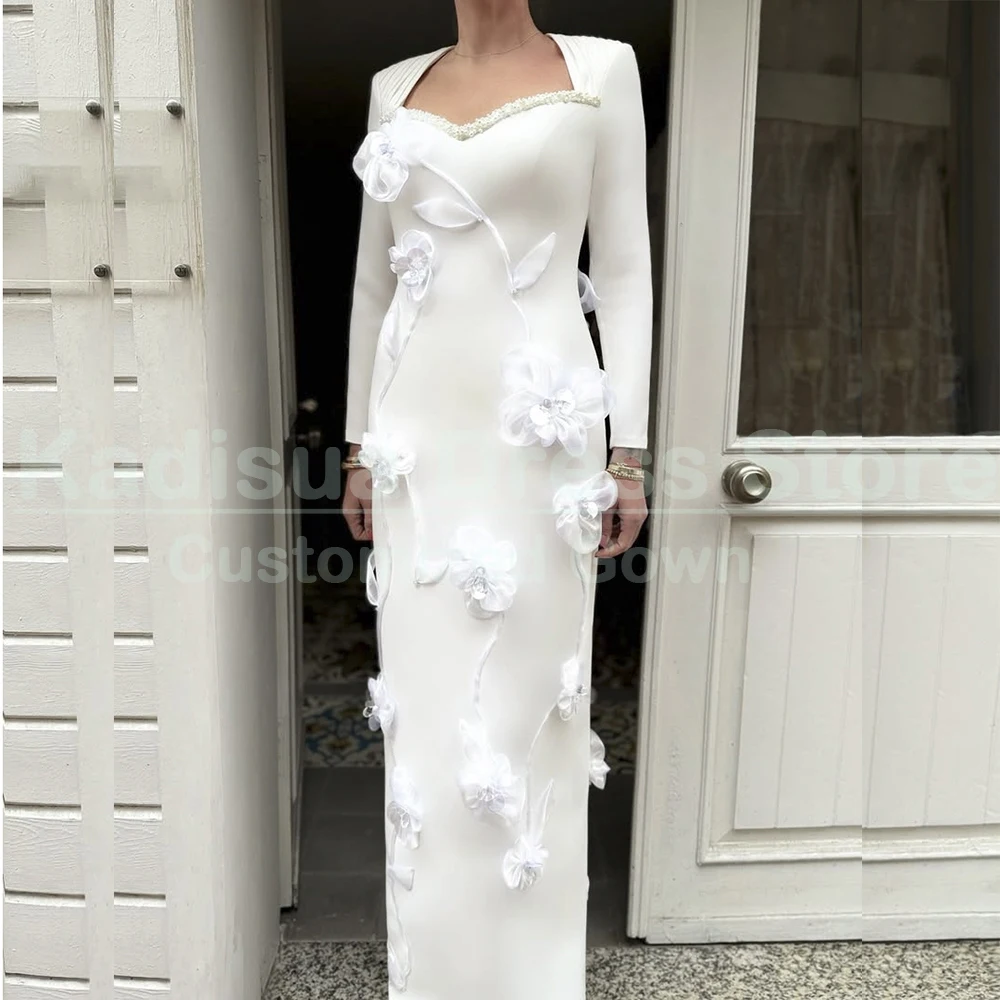 White Appliques Evening Dresses Luxury Sweetheart Long Sleeve Pleat Dress Elegant Women High Quality Prom Gowns Vestidos 2025
White Appliques Evening Dresses Luxury Sweetheart Long Sleeve Pleat Dress Elegant Women High Quality Prom Gowns Vestidos 2025