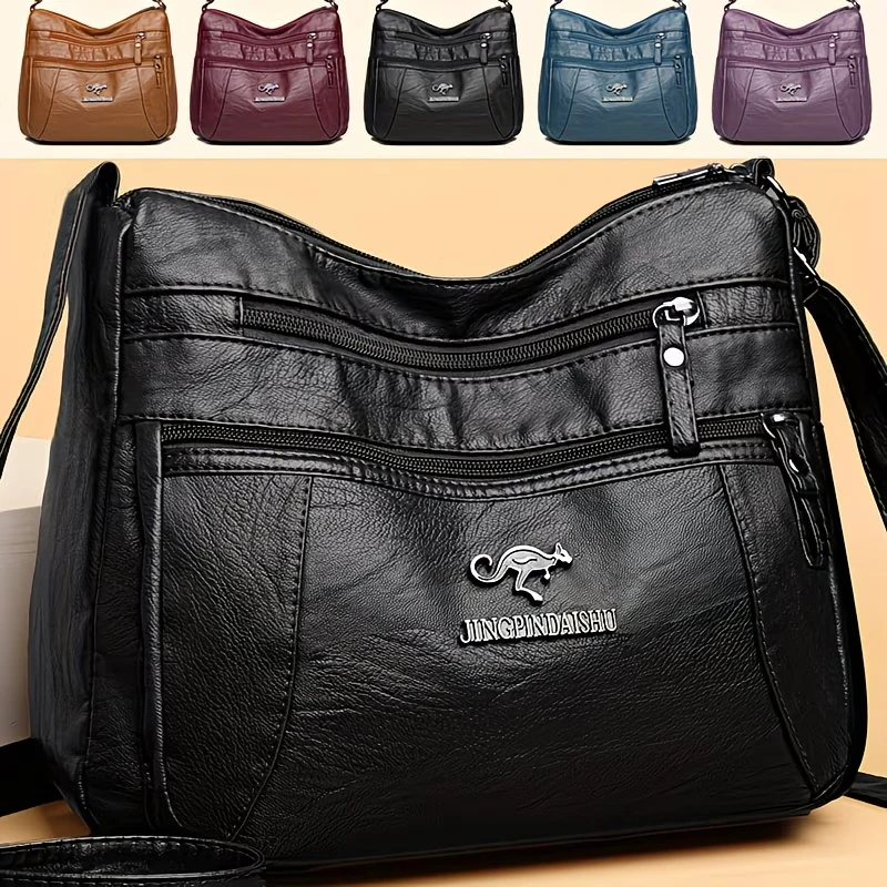 Soft Faux Leather Crossbody Bag Multi Zipper Pockets Casual Daily Work Travel Adjustable Strap Shoulder Purse
Soft Faux Leather Crossbody Bag Multi Zipper Pockets Casual Daily Work Travel Adjustable Strap Shoulder Purse