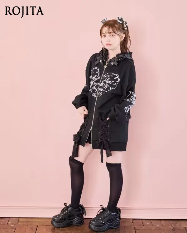 Autumn Winter Japanese Sweet Heavy-duty Sweatshirt Hooded Zipper Lace Patchwork Mid-length Coat Hoodie Loose Fit Sweatshirt
Autumn Winter Japanese Sweet Heavy-duty Sweatshirt Hooded Zipper Lace Patchwork Mid-length Coat Hoodie Loose Fit Sweatshirt