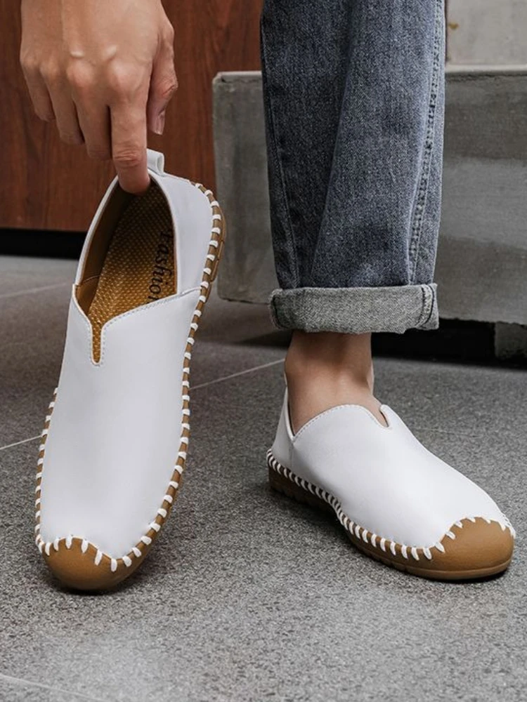 Men's 2026 New Leather Driving Shoes British Vintage Loafers Slip-on Casual Young Menswear Trendy Shoes
Men's 2026 New Leather Driving Shoes British Vintage Loafers Slip-on Casual Young Menswear Trendy Shoes