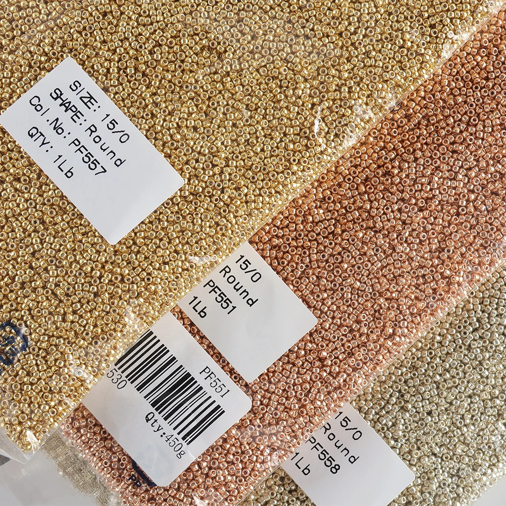 Imported from Japan 15/0 metallic TOHO beads 450g packaging jewelry accessories DIY enthusiasts' first choice
Imported from Japan 15/0 metallic TOHO beads 450g packaging jewelry accessories DIY enthusiasts' first choice