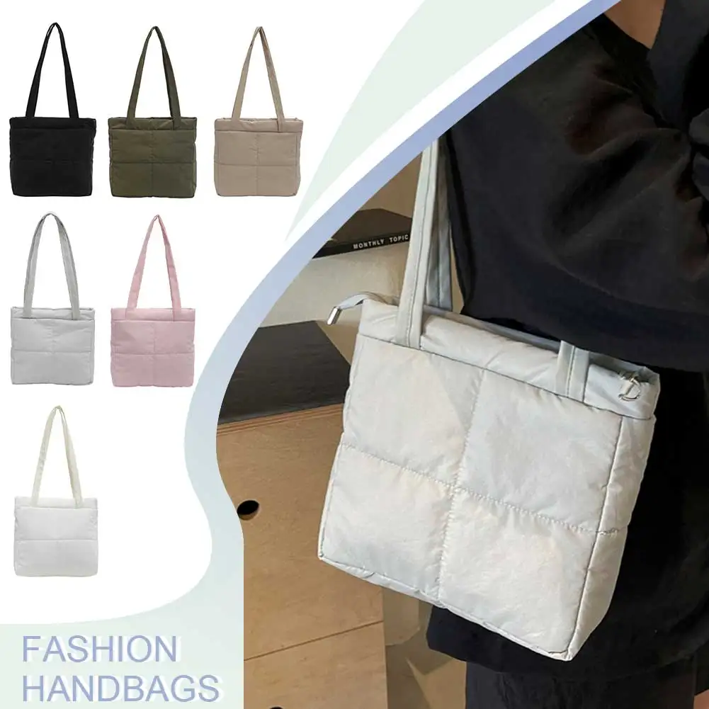 Puffer Tote Bag for Women Men with Zipper Handbag Nylon Solid Color Puffy Purse Work Bag Shopping Travel Bag
Puffer Tote Bag for Women Men with Zipper Handbag Nylon Solid Color Puffy Purse Work Bag Shopping Travel Bag