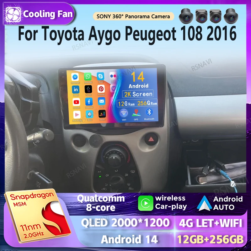Android 14 Carplay Auto 2K Screen Car Radio Multimedia Player For Toyota Aygo Peugeot 108 2016 Autoradio Stereo 2din Head Unit
Android 14 Carplay Auto 2K Screen Car Radio Multimedia Player For Toyota Aygo Peugeot 108 2016 Autoradio Stereo 2din Head Unit