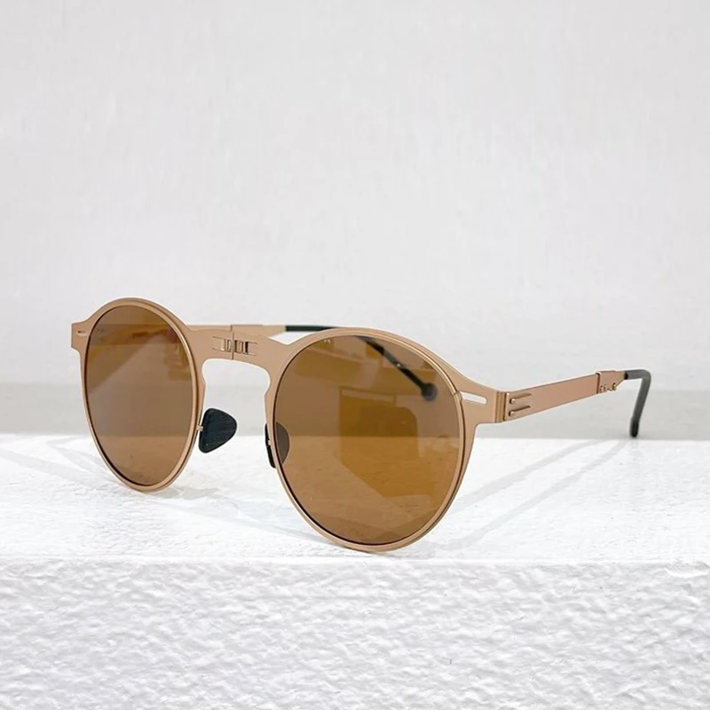 INS Style Round Folding Sunglasses for Men High Street Gold Sun Glasses BALTO Series Super Light Alloy Sun Glasses for Women
INS Style Round Folding Sunglasses for Men High Street Gold Sun Glasses BALTO Series Super Light Alloy Sun Glasses for Women