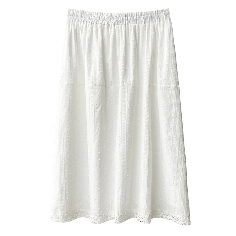 2026 Summer Plus Size Lace Hem Jacquard A-Line Long Skirt Elegant Versatile Skirt Curvy Ladies 2621
2026 Summer Plus Size Lace Hem Jacquard A-Line Long Skirt Elegant Versatile Skirt Curvy Ladies 2621