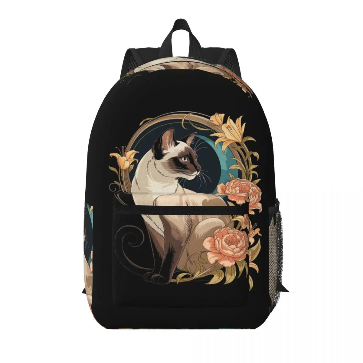 Siamese Cat In Beautiful Floral Student Backpack School Bag Hiking Travel Daypack for Boys Girls Bookbag Shoulder Bags
Siamese Cat In Beautiful Floral Student Backpack School Bag Hiking Travel Daypack for Boys Girls Bookbag Shoulder Bags