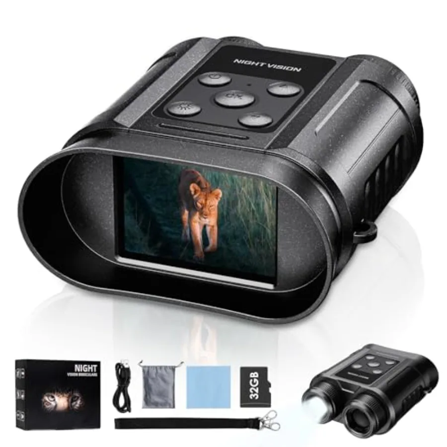 Gifts for Men and Teen BoysNight Vision Goggles Night Vision Binoculars 32GB Card Included Photo/Video Capture Outdoor Tools fo
Gifts for Men and Teen BoysNight Vision Goggles Night Vision Binoculars 32GB Card Included Photo/Video Capture Outdoor Tools fo