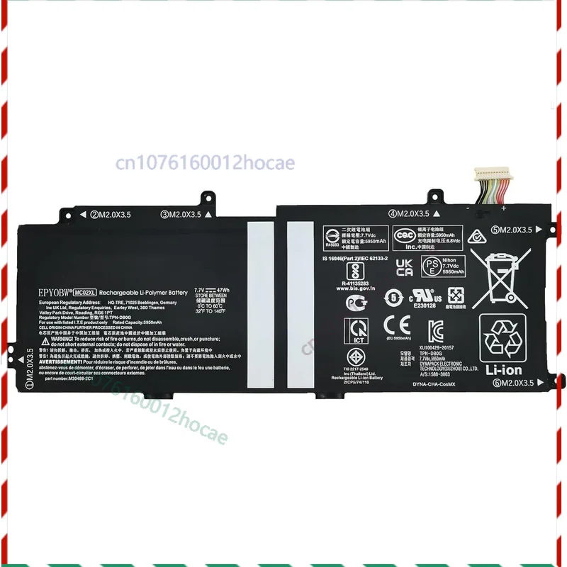 New 47Wh 7.7V Battery MC02XL for HP Elite x2 G8 Tablet Elite x2 G4 MR02XL Fast ship
New 47Wh 7.7V Battery MC02XL for HP Elite x2 G8 Tablet Elite x2 G4 MR02XL Fast ship