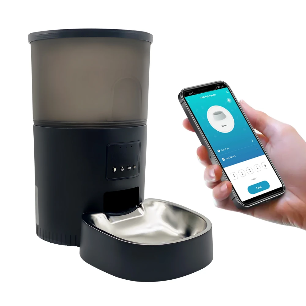 Automatic Pet Feeder WiFi Control Timer Food Grade Smart Pet Feeder With Pet Bowl for Cat&Dog
Automatic Pet Feeder WiFi Control Timer Food Grade Smart Pet Feeder With Pet Bowl for Cat&Dog