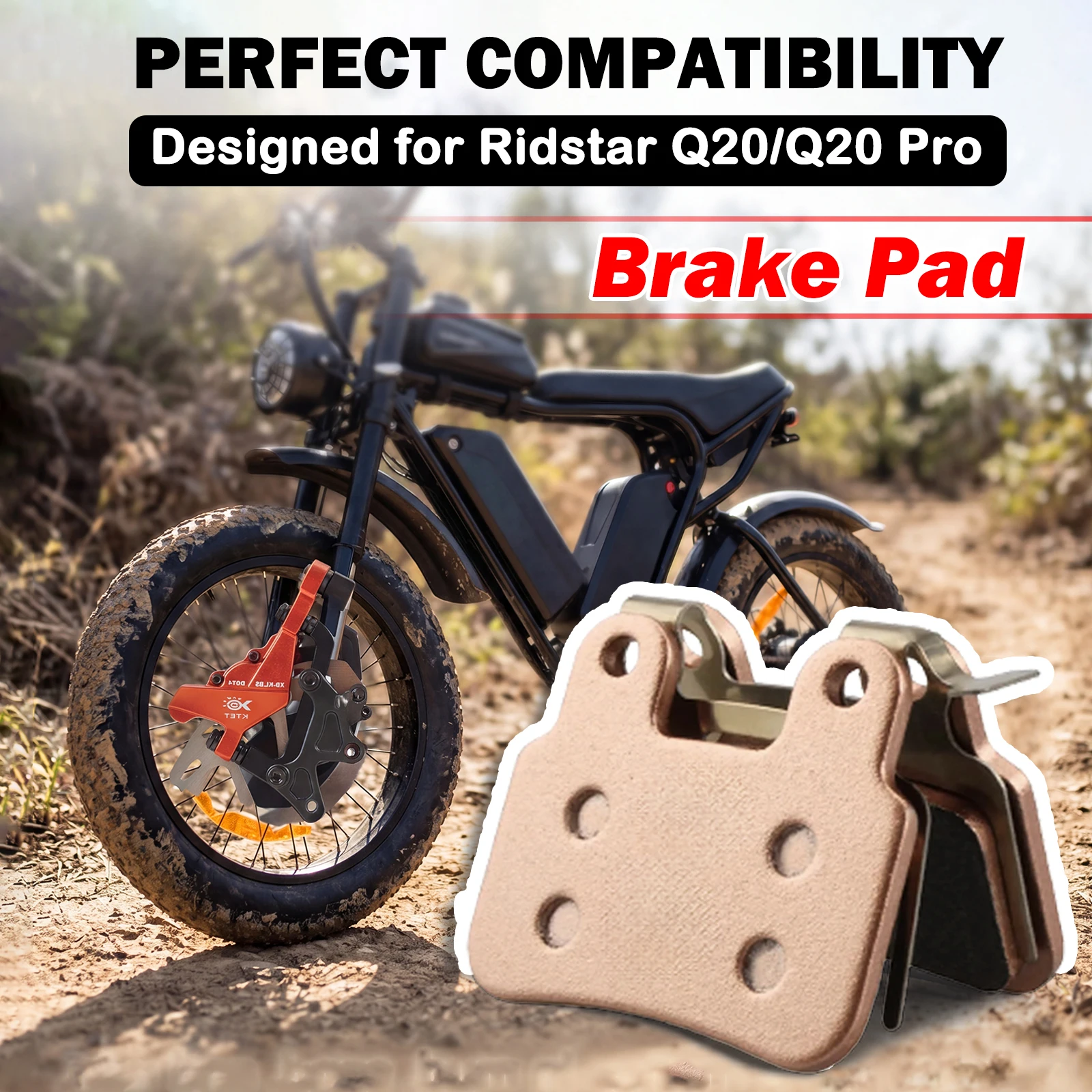 Premium Replacement Semi-Metallic Disc Brake Pads for Ridstar Q20/Q20 Pro/H26 Pro E-bike – Fit XD-KLBS-DOT4 Hydraulic Brakes
Premium Replacement Semi-Metallic Disc Brake Pads for Ridstar Q20/Q20 Pro/H26 Pro E-bike – Fit XD-KLBS-DOT4 Hydraulic Brakes