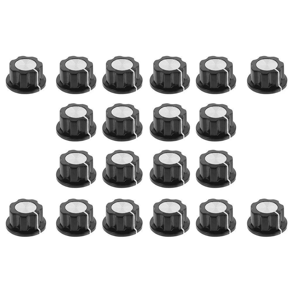 20Pcs Potentiometer Control Knobs Adjustable Rotate Button Volume Control Knob Audio Device Guitar Accessories Bakelite Insert