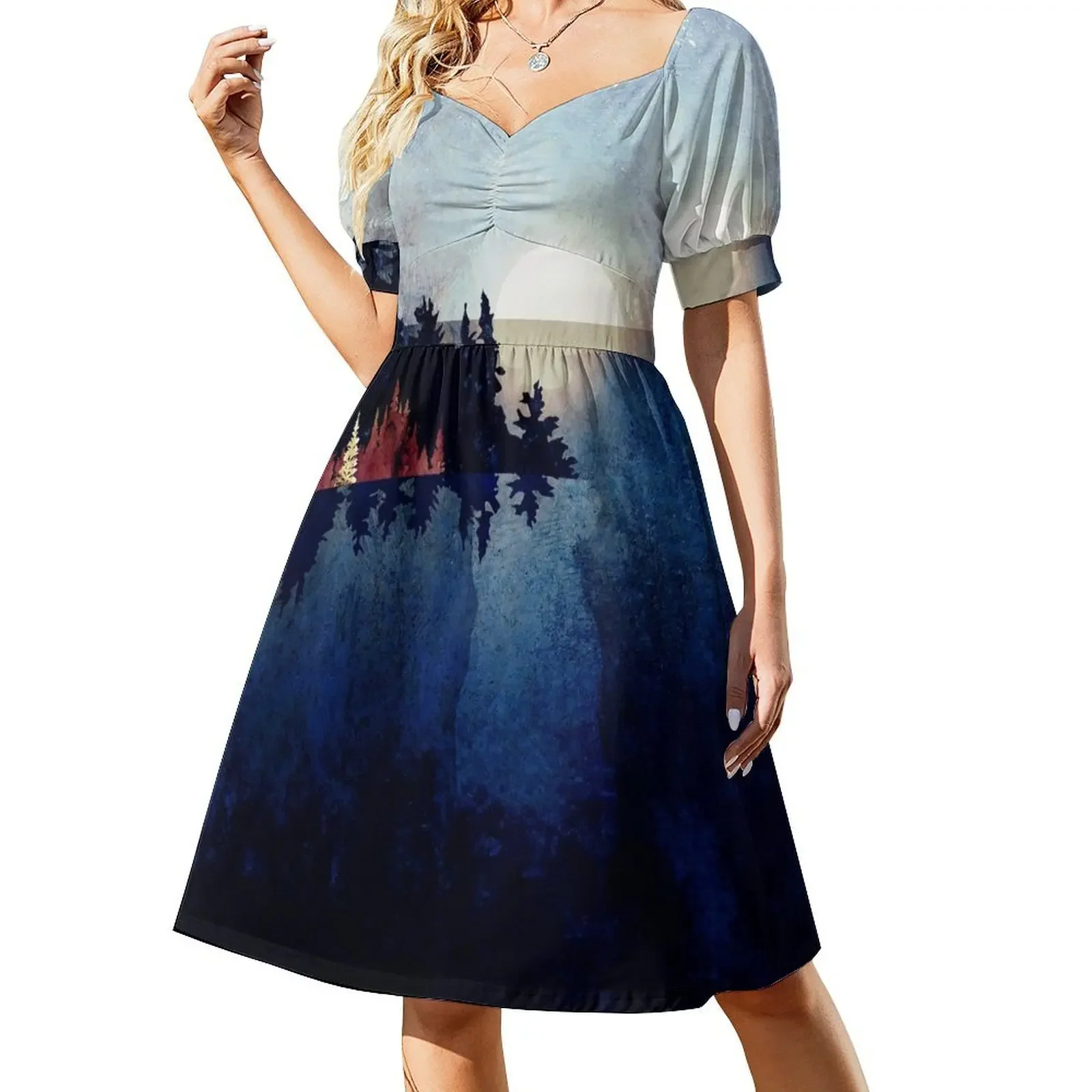 Autumn Moon Reflection Short-Sleeved Dress evening dress women women evening dress
Autumn Moon Reflection Short-Sleeved Dress evening dress women women evening dress