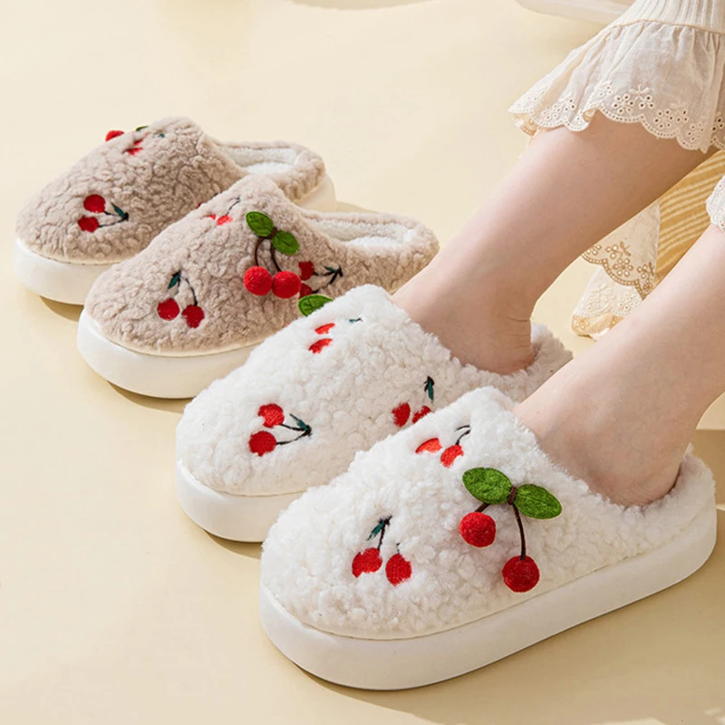 New Cute Cartoon Slippers Women Fluffy Slides Warm House Shoes Thick Sole Female Bedroom Comfortable Furry Plush Soft Home Flats
New Cute Cartoon Slippers Women Fluffy Slides Warm House Shoes Thick Sole Female Bedroom Comfortable Furry Plush Soft Home Flats