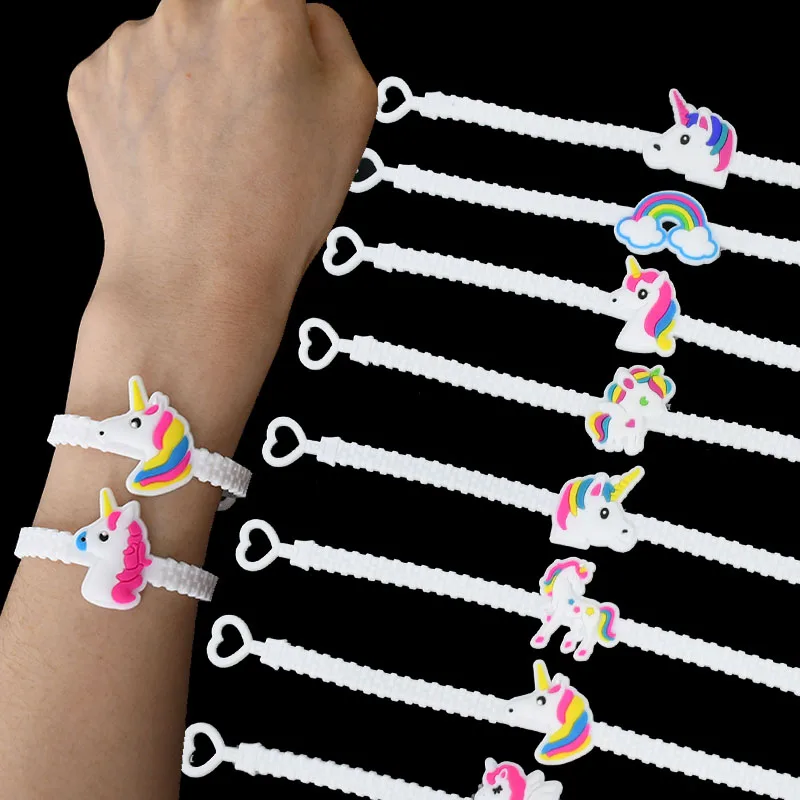 10pcs Unicorn PVC Bracelet For Girls Cartoon Sports Epoxy Wristband Unicorn Birthday Party Decor Kids Gifts Baby Shower Supplies
10pcs Unicorn PVC Bracelet For Girls Cartoon Sports Epoxy Wristband Unicorn Birthday Party Decor Kids Gifts Baby Shower Supplies
