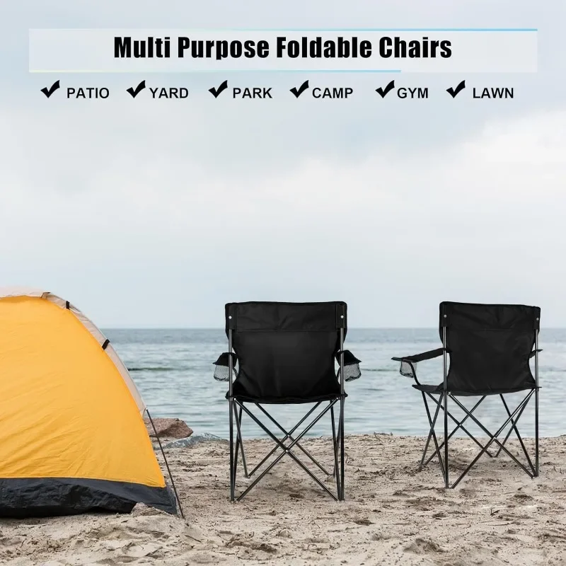 Adult Folding Camping Chair, Large Portable Lawn Chair, Suitable for Outdoor Fishing, etc., with Free Storage Bag (Black)
Adult Folding Camping Chair, Large Portable Lawn Chair, Suitable for Outdoor Fishing, etc., with Free Storage Bag (Black)
