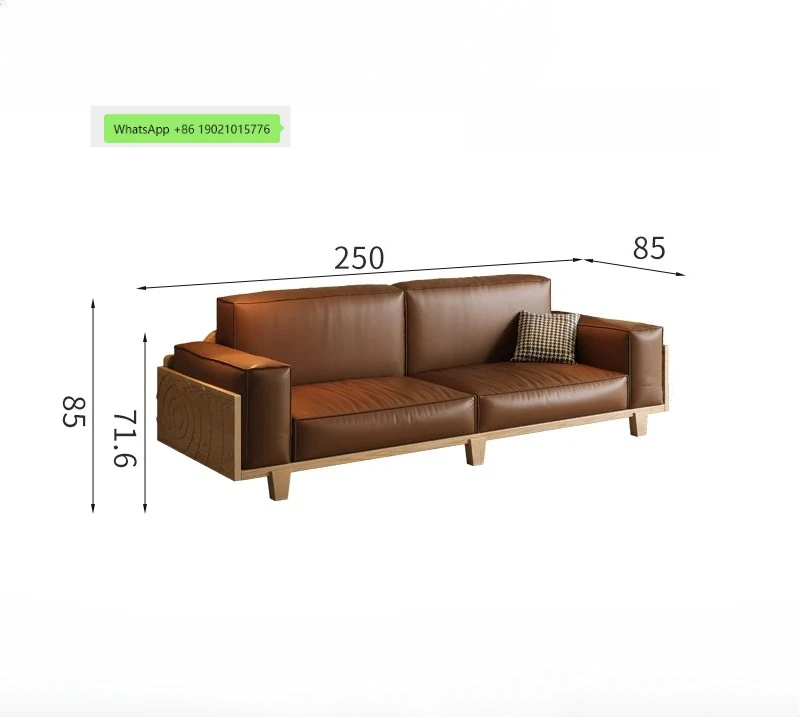 Nordic retro solid wood sofa home modern simple cat claw leather straight row four people
Nordic retro solid wood sofa home modern simple cat claw leather straight row four people