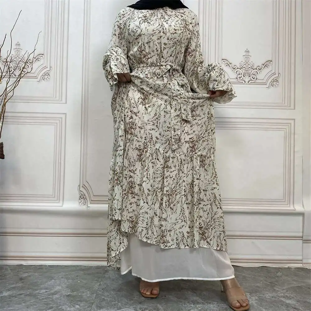 New Muslim Print Flare Sleeve Lining Fashion Chiffon Dress 6434 Muslim Long Dress Robe Abaya Ramadan Dubai Luxury Islam Elegant
New Muslim Print Flare Sleeve Lining Fashion Chiffon Dress 6434 Muslim Long Dress Robe Abaya Ramadan Dubai Luxury Islam Elegant