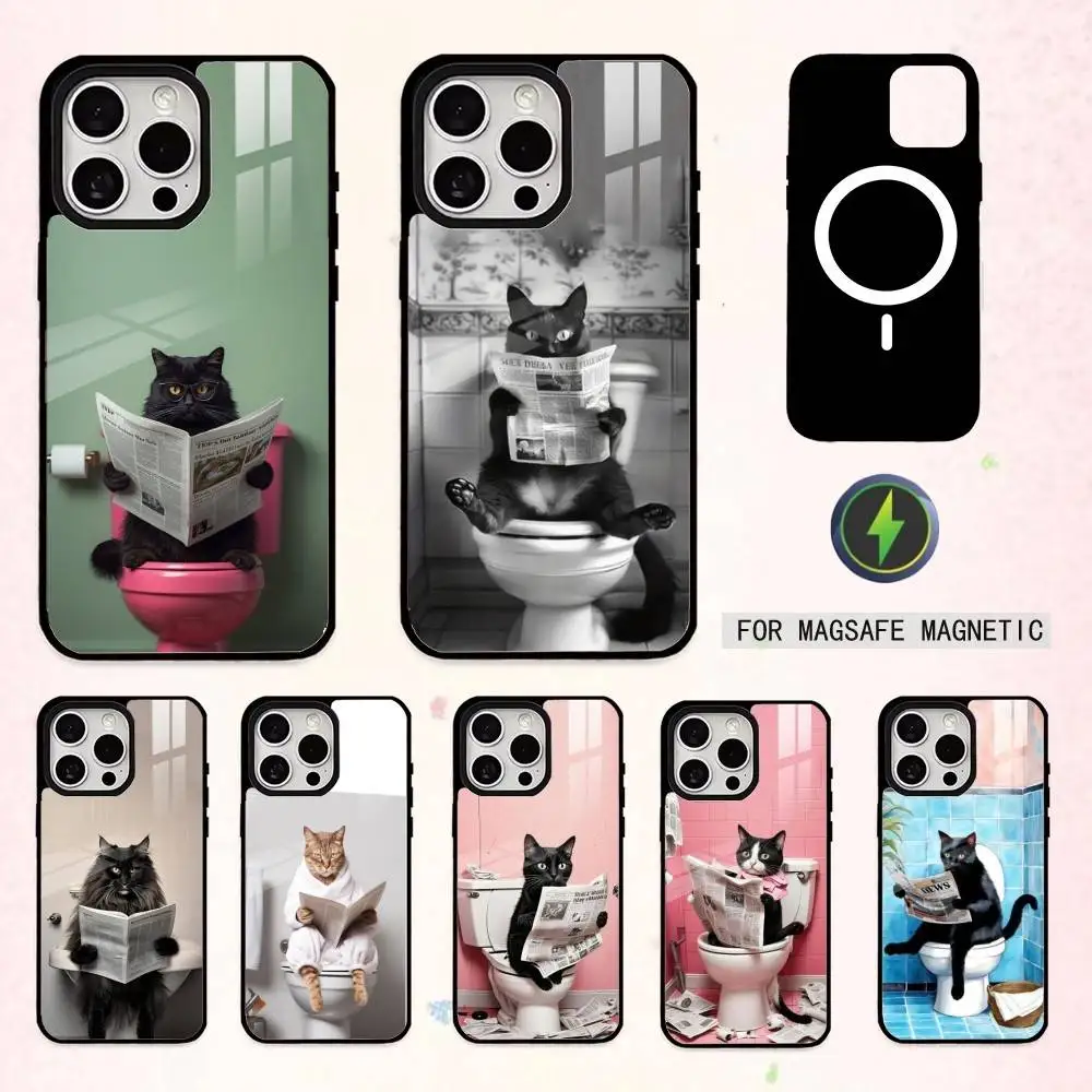 Bathroom Cat Reading on Toilet Phone Case For iPhone17,16,15,14,13,12,11 Plus,Pro Max Magnetic For Magsafe Wireless Charging
Bathroom Cat Reading on Toilet Phone Case For iPhone17,16,15,14,13,12,11 Plus,Pro Max Magnetic For Magsafe Wireless Charging