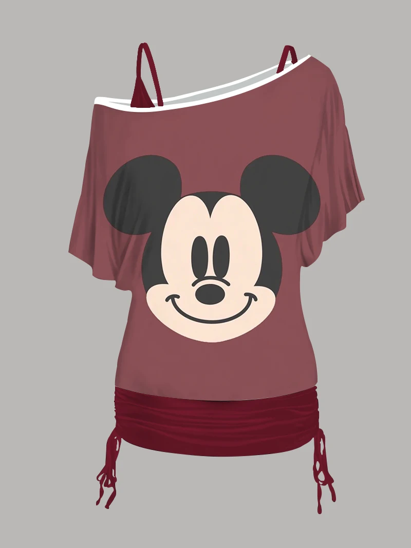 Dress Sexy Fashion Summer Dresses 2024 Crew Neck Tops Mini Skirt Disney Women's Clothing Set T-shirt Minnie Mouse Mickey Woman
Dress Sexy Fashion Summer Dresses 2024 Crew Neck Tops Mini Skirt Disney Women's Clothing Set T-shirt Minnie Mouse Mickey Woman