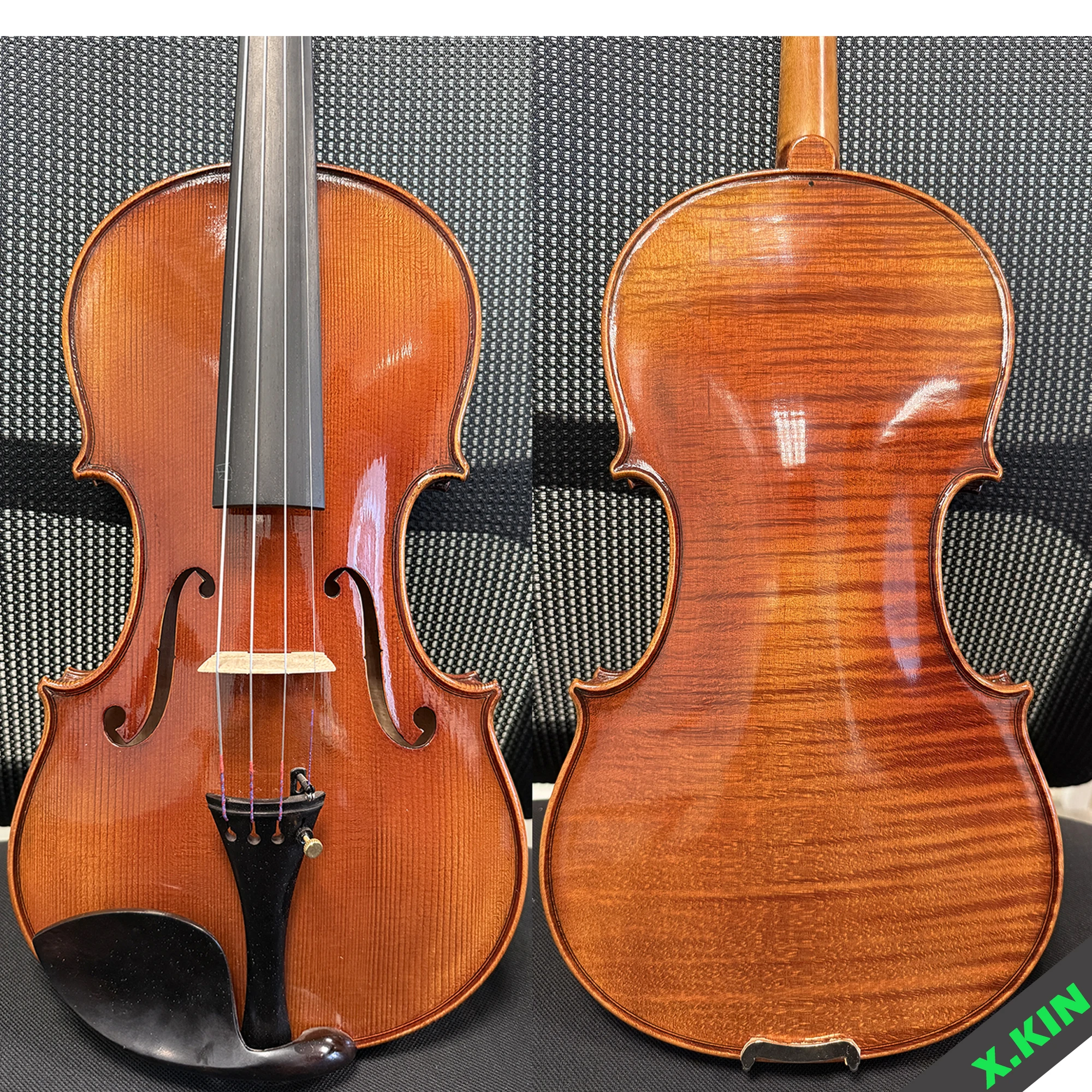 High-End Handmade Violin 4/4, Professional Violin Suitable for Playing, Tiger-Striped Pattern, Hand-Painted, Spruce Top, Ebony Fittings
High-End Handmade Violin 4/4, Professional Violin Suitable for Playing, Tiger-Striped Pattern, Hand-Painted, Spruce Top, Ebony Fittings
