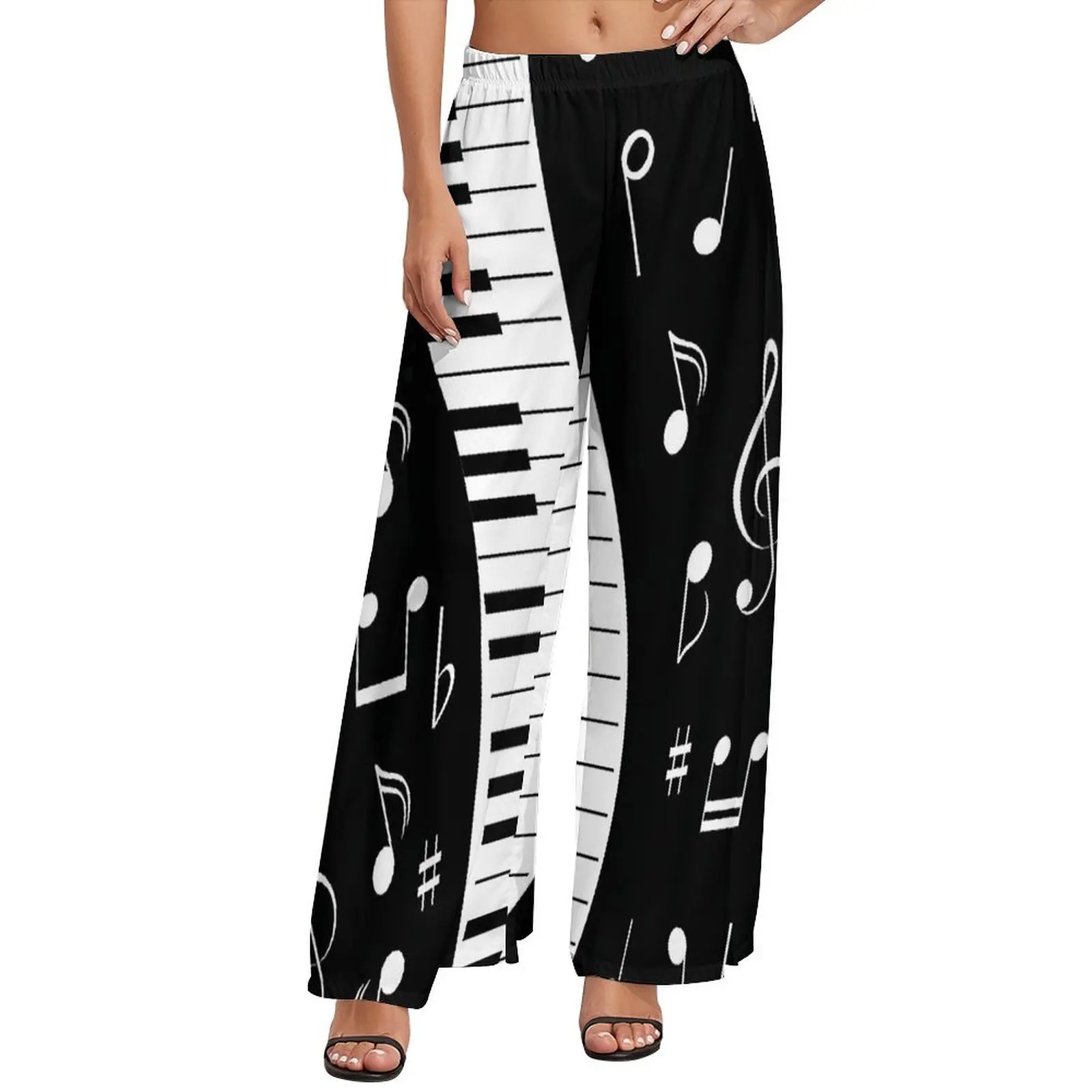 Retro Music Note Pants White And Black Streetwear Straight Wide Pants Elastic High Waist Trendy Trousers Big Size 5XL 6XL
Retro Music Note Pants White And Black Streetwear Straight Wide Pants Elastic High Waist Trendy Trousers Big Size 5XL 6XL