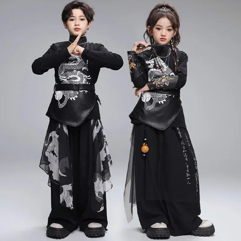 Chinese Style Jazz Dance Costume Kids Model Catwalk Show Costume Kpop Hip Hop Clothes Black Vintage Stage Performance Suit
Chinese Style Jazz Dance Costume Kids Model Catwalk Show Costume Kpop Hip Hop Clothes Black Vintage Stage Performance Suit