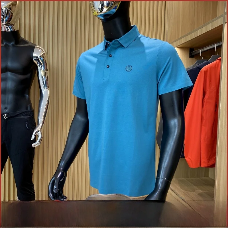 Ice Silk irt Laser Cut ort Sve Turn-down Collar Busin Casual Men's T-irt Stand Fit Youth Summer
Ice Silk irt Laser Cut ort Sve Turn-down Collar Busin Casual Men's T-irt Stand Fit Youth Summer