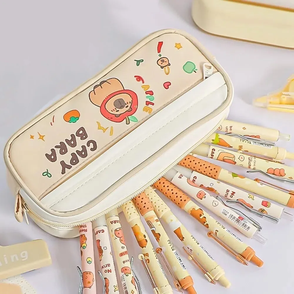 Pencil Case Capybara Stationery Bag Desktop Storage Large Capacity Large Capybara Pen Bag Capibala Cosmetics/Card/Pens
Pencil Case Capybara Stationery Bag Desktop Storage Large Capacity Large Capybara Pen Bag Capibala Cosmetics/Card/Pens