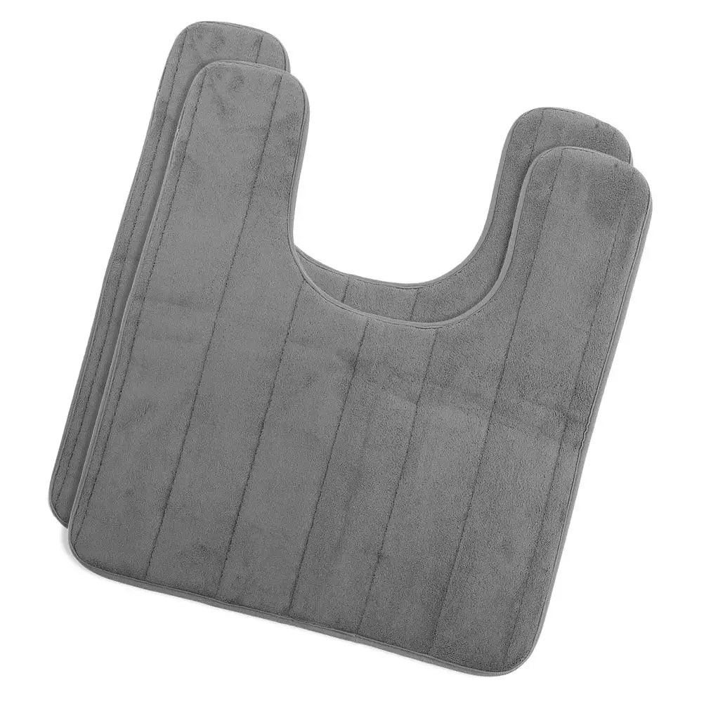 2Pcs Memory Foam Floor Mat U-shaped Anti-slip Toilet Rug Bathroom Dark Grey Square Non-slip Closestool Ground Mats Water
2Pcs Memory Foam Floor Mat U-shaped Anti-slip Toilet Rug Bathroom Dark Grey Square Non-slip Closestool Ground Mats Water