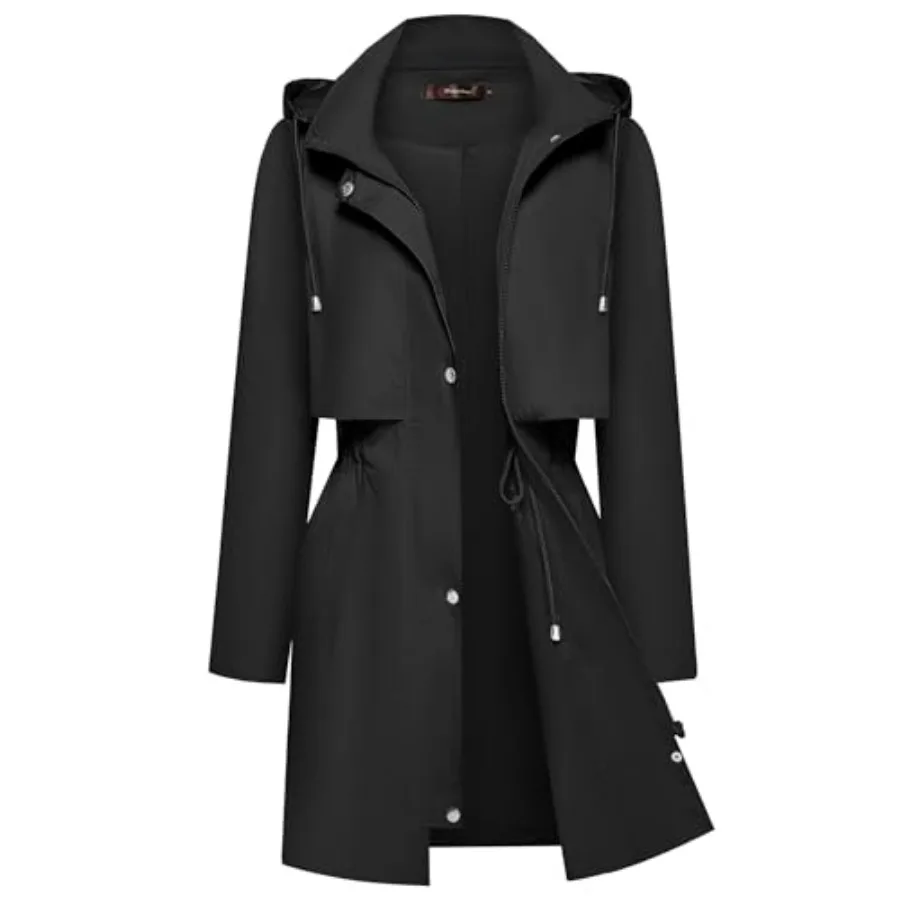 Bloggerlove Rain Jacket for Women Waterproof with Hood Trech Coat for Women Lightweight Raincoats Packable Windbreaker
Bloggerlove Rain Jacket for Women Waterproof with Hood Trech Coat for Women Lightweight Raincoats Packable Windbreaker