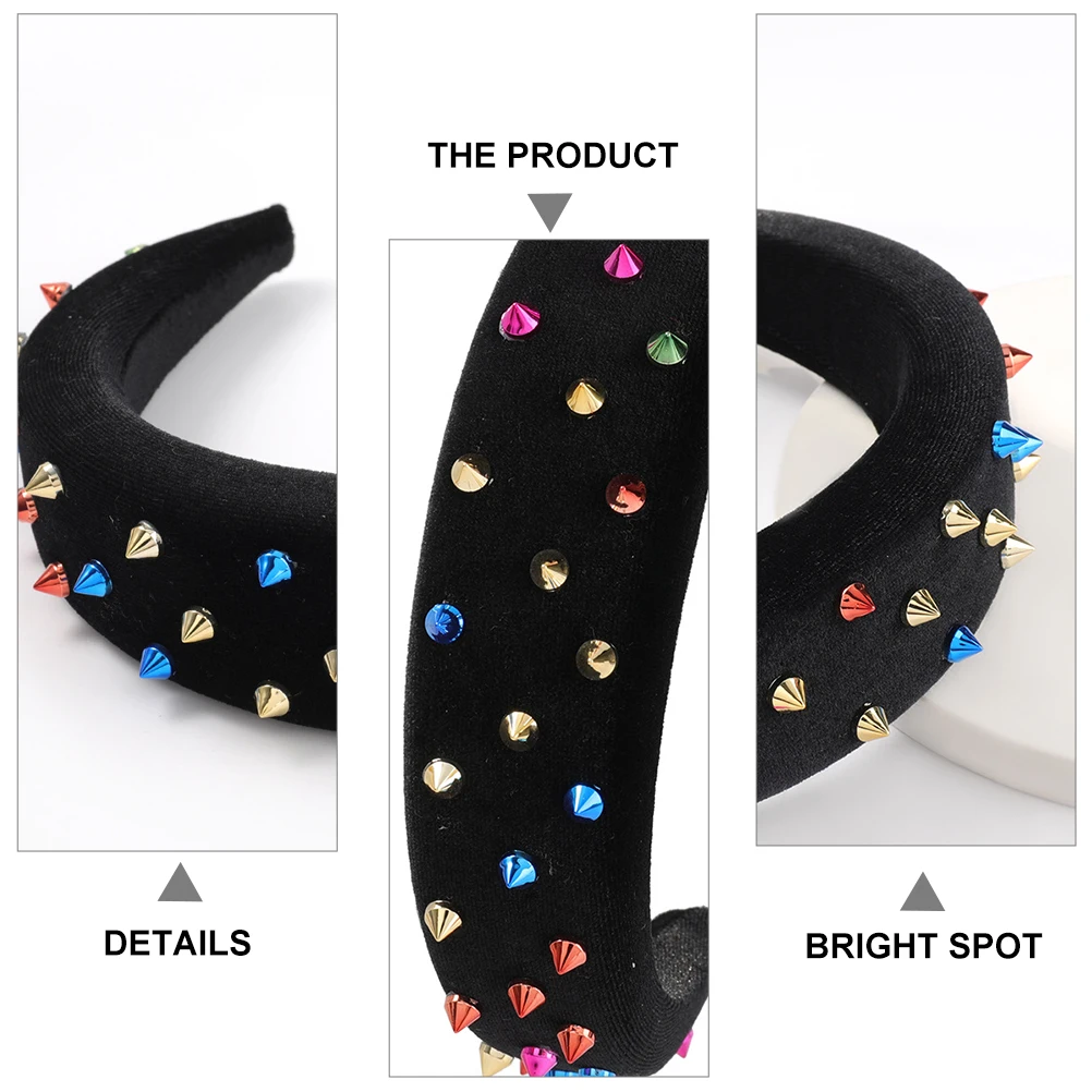 Wide Headb Hair Accessories Sponge Rivets Adult Women Girls R om Color Durable Comfortable Long Use Party Concert Hold Hair
Wide Headb Hair Accessories Sponge Rivets Adult Women Girls R om Color Durable Comfortable Long Use Party Concert Hold Hair