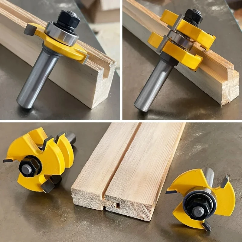 2PC/Set 1/2" 12.7MM Shank Milling Cutter Wood Carving T Type Groove Tongue Router Bit 3 Teeth Milling Cutter Tenon Cutter Floor
2PC/Set 1/2" 12.7MM Shank Milling Cutter Wood Carving T Type Groove Tongue Router Bit 3 Teeth Milling Cutter Tenon Cutter Floor