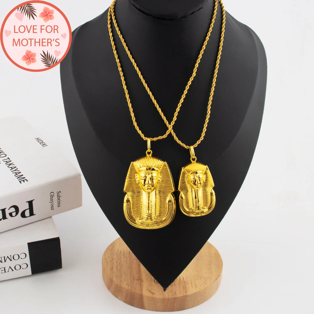 Ethiopia Gold Color Pendants for Necklace Women Men Luxury Gold Plated Pharaoh's portrait Pendant Jewelry Making for Party
Ethiopia Gold Color Pendants for Necklace Women Men Luxury Gold Plated Pharaoh's portrait Pendant Jewelry Making for Party