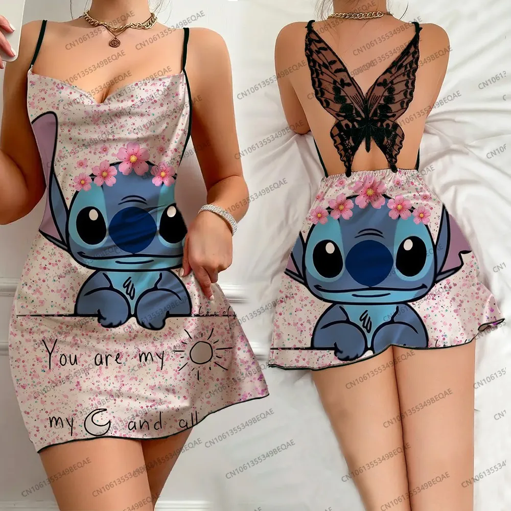 Летнее платье с принтом Disney Lilo Stitch, 2025 г., сексуальная очаровательная вечерние ночная рубашка с открытой спиной, кружевная юбка с рюшами по подолу и бабочкой для женщин
Летнее платье с принтом Disney Lilo Stitch, 2025 г., сексуальная очаровательная вечерние ночная рубашка с открытой спиной, кружевная юбка с рюшами по подолу и бабочкой для женщин