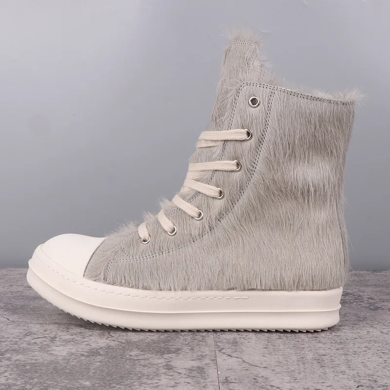 Men Shoes Gray HorseHair Casual Shoes Streetwear Men Thick Sole Owens Women's Sneakers
Men Shoes Gray HorseHair Casual Shoes Streetwear Men Thick Sole Owens Women's Sneakers