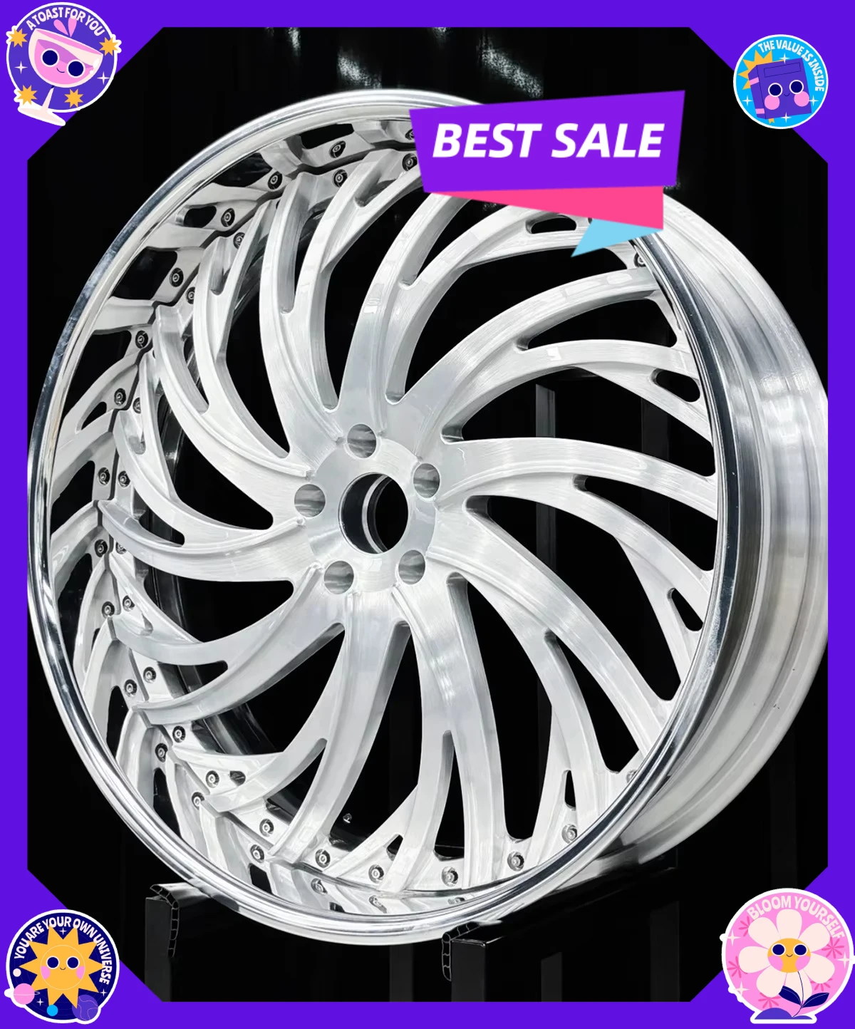 Hot-selling Custom 17/18/20 Inch Forged Aluminum Alloy Wheels Matte Black/Gold with 5x112/5x114.3 Bolt Pattern 100mm PCD 20mm ET
Hot-selling Custom 17/18/20 Inch Forged Aluminum Alloy Wheels Matte Black/Gold with 5x112/5x114.3 Bolt Pattern 100mm PCD 20mm ET
