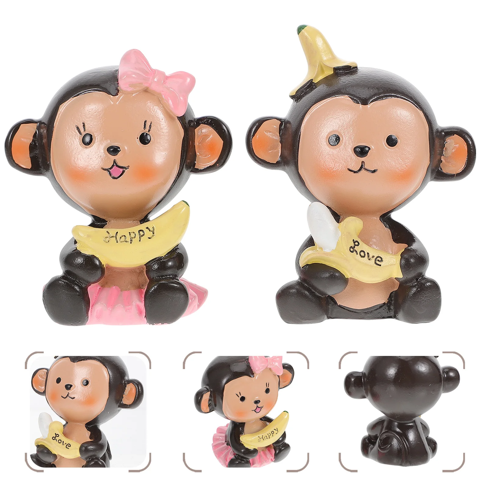 2 Pcs Monkey Resin Adornment Cute Cartoon Decor Bedroom Living Room Car Monkey Artware Decor Party Gifts Toy for Kids
2 Pcs Monkey Resin Adornment Cute Cartoon Decor Bedroom Living Room Car Monkey Artware Decor Party Gifts Toy for Kids