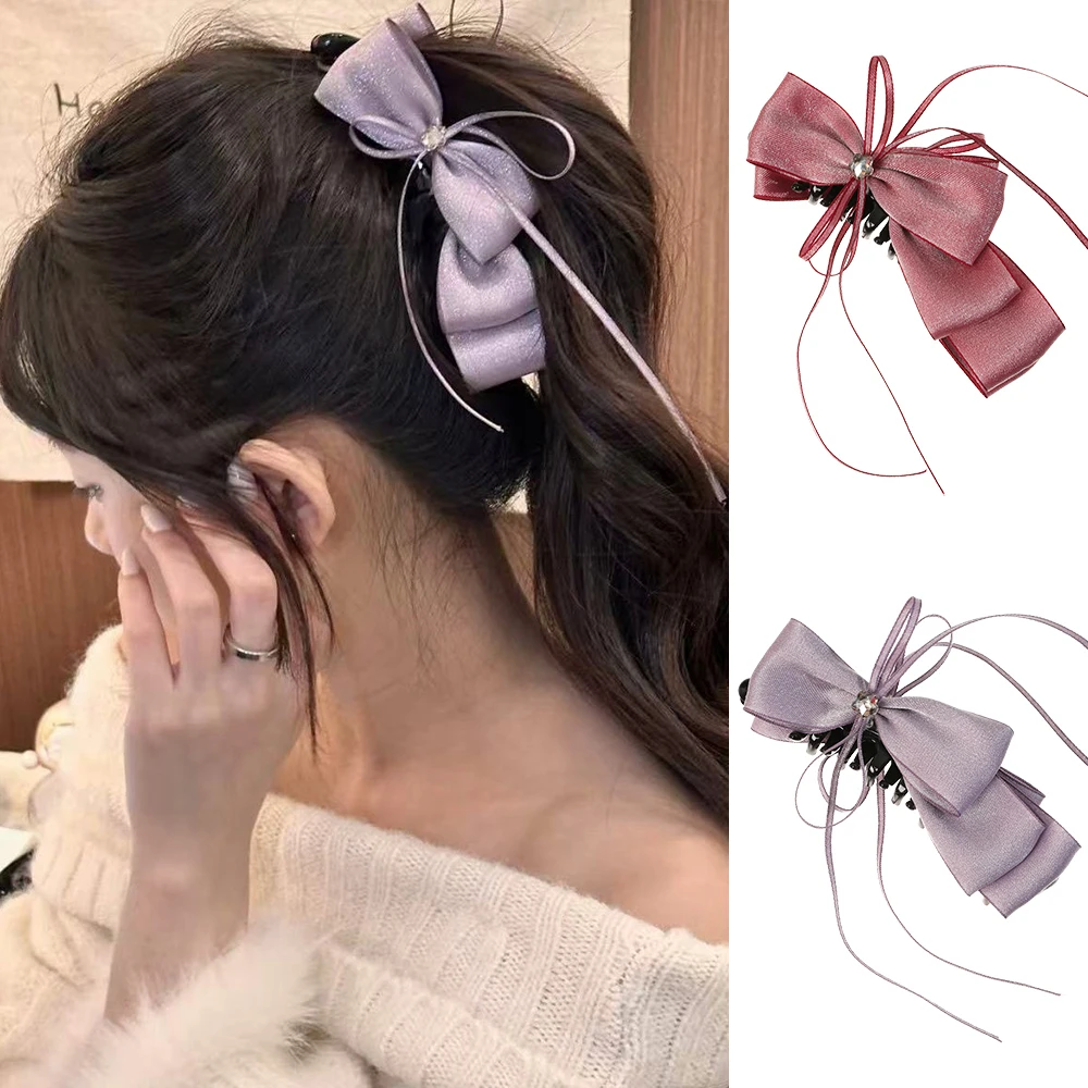 AWAYTR Satin Ribbon Bow Tie Banana Clip Hair Combs Fabric Women Hairpins Brides Wedding Valentine's Hair Accessories Headwear
AWAYTR Satin Ribbon Bow Tie Banana Clip Hair Combs Fabric Women Hairpins Brides Wedding Valentine's Hair Accessories Headwear