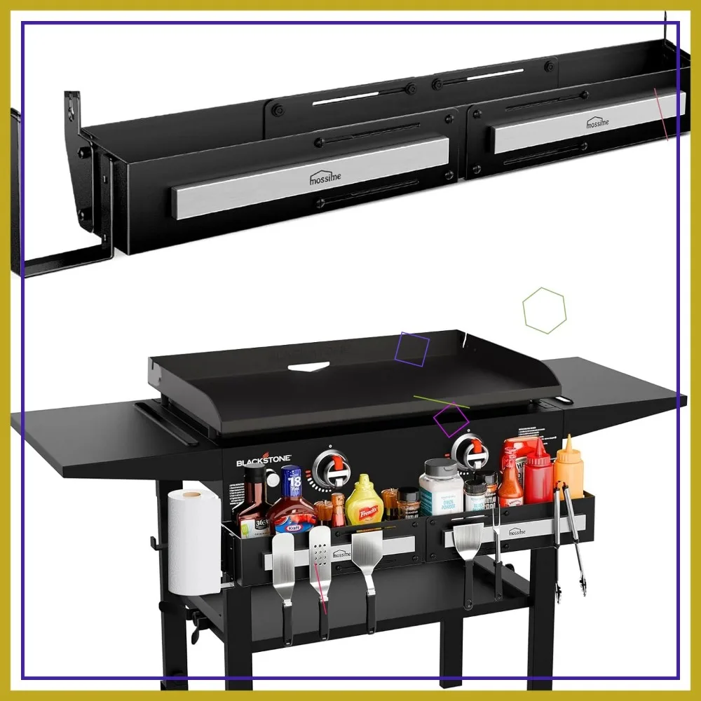 Large Capacity Front Griddle Caddy with Magnetic Tool Holder and Paper Towel Rack for 28"/36" Outdoor Grills
Large Capacity Front Griddle Caddy with Magnetic Tool Holder and Paper Towel Rack for 28"/36" Outdoor Grills
