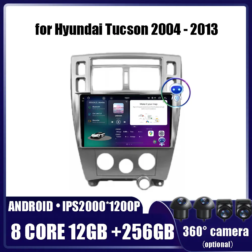 Android OS for Hyundai Tucson 2004 - 2013Car Radio Stereo Multimedia Navigation Video Player GPS Wireless Carplay DSP 5G WIFI 4G
Android OS for Hyundai Tucson 2004 - 2013Car Radio Stereo Multimedia Navigation Video Player GPS Wireless Carplay DSP 5G WIFI 4G