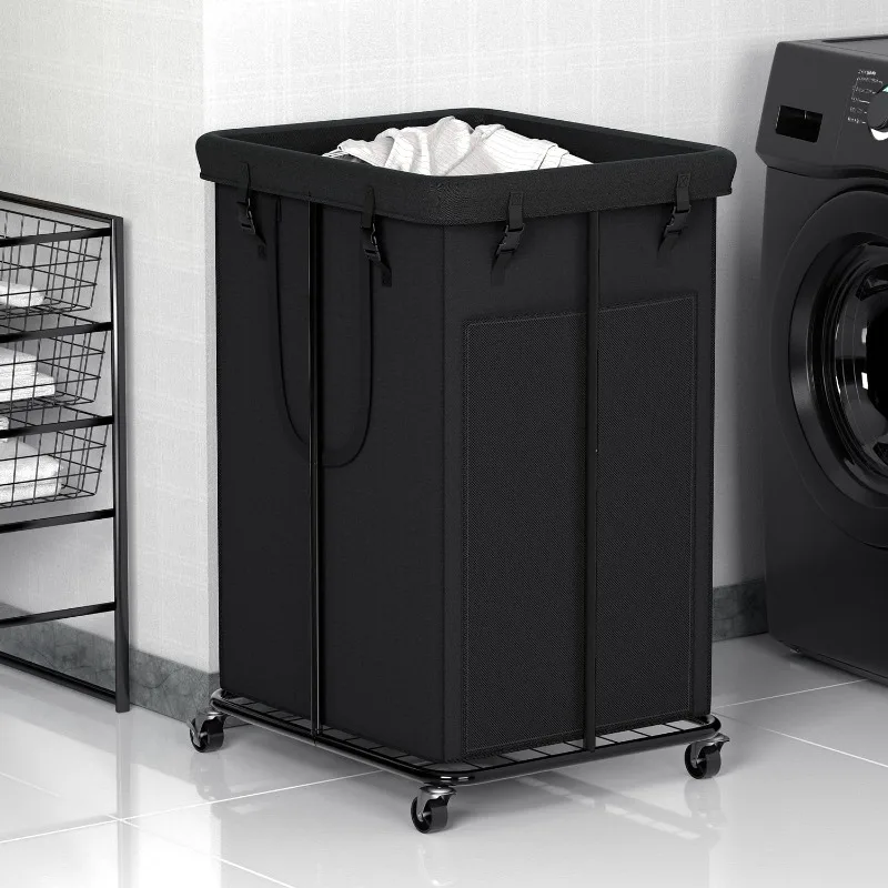 150L Laundry Basket Laundry Hamper with Wheels, Metal & Oxford Fabric Laundry Clothes Hamper, Suitable for Bedroom,
150L Laundry Basket Laundry Hamper with Wheels, Metal & Oxford Fabric Laundry Clothes Hamper, Suitable for Bedroom,