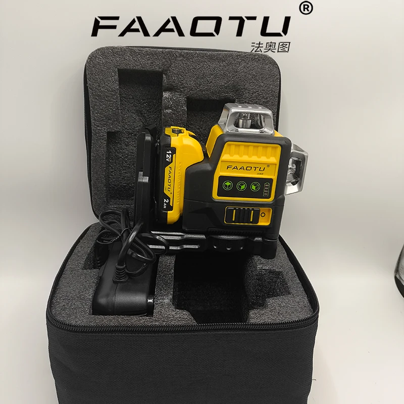 FAAOTU 089LG Professional 3-Sided 12-Line 360° Laser Level 12V DW Battery Compatible Green Laser Tool for Outdoor Use
FAAOTU 089LG Professional 3-Sided 12-Line 360° Laser Level 12V DW Battery Compatible Green Laser Tool for Outdoor Use