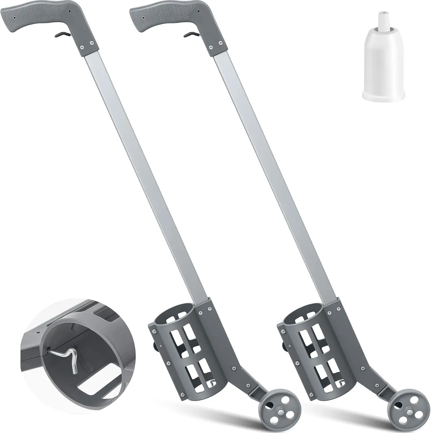 2-Pack Industrial Wheeled Marking Wand for Line Paint Stripe Ground Spray Painting, Side Push Grey
2-Pack Industrial Wheeled Marking Wand for Line Paint Stripe Ground Spray Painting, Side Push Grey