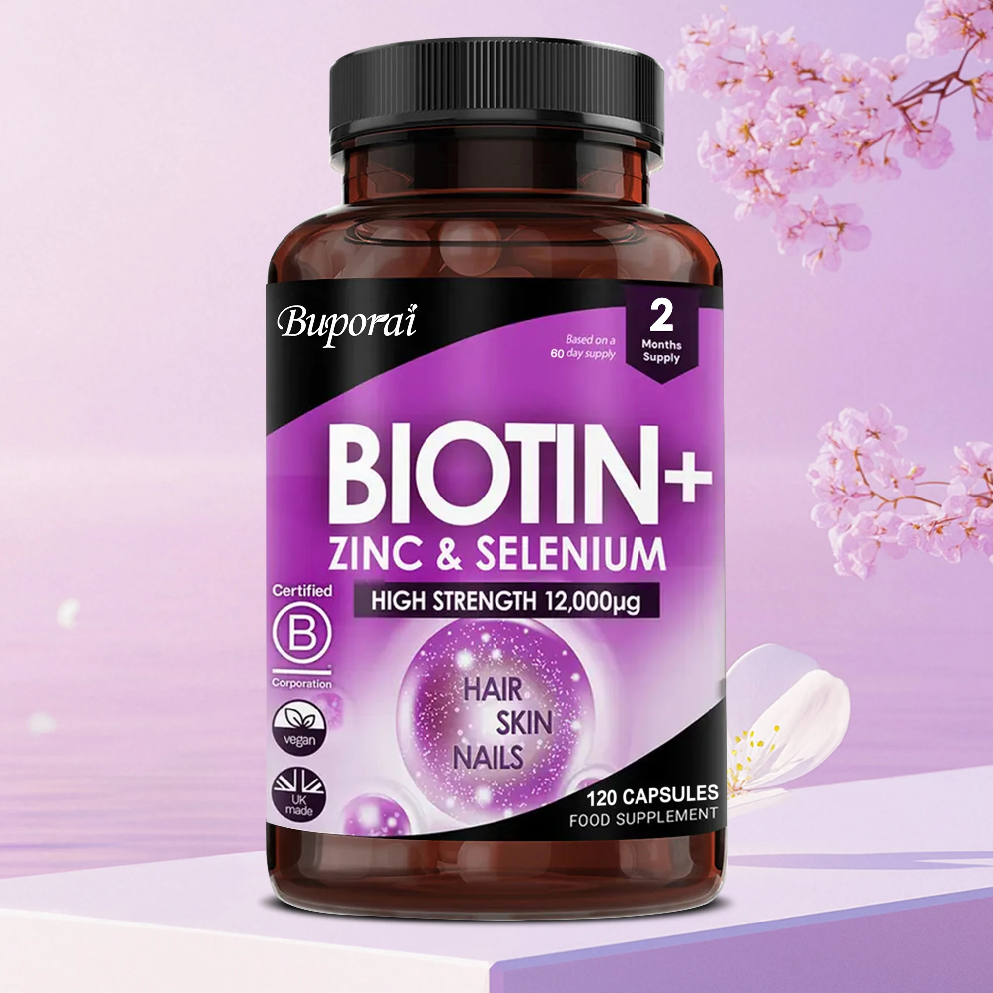 Biotin + Zinc + Selenium Supplement - Supports The Immune System, Promotes Bone Health and Thyroid Function, and Boosts Energy
Biotin + Zinc + Selenium Supplement - Supports The Immune System, Promotes Bone Health and Thyroid Function, and Boosts Energy