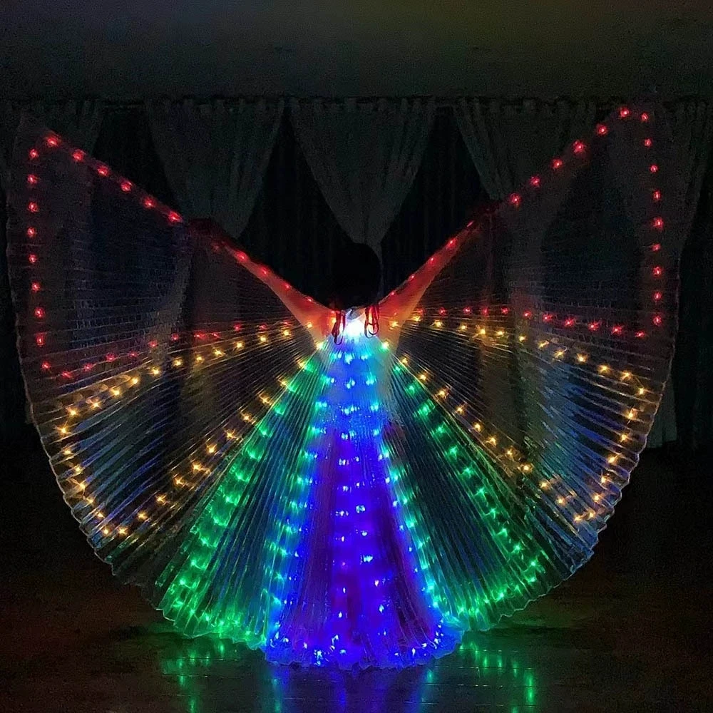 LED Glowing Belly Dance Wings Dance Prop for Belly Dance Performances Fashion Show Models Shawl Dance Accessories
LED Glowing Belly Dance Wings Dance Prop for Belly Dance Performances Fashion Show Models Shawl Dance Accessories