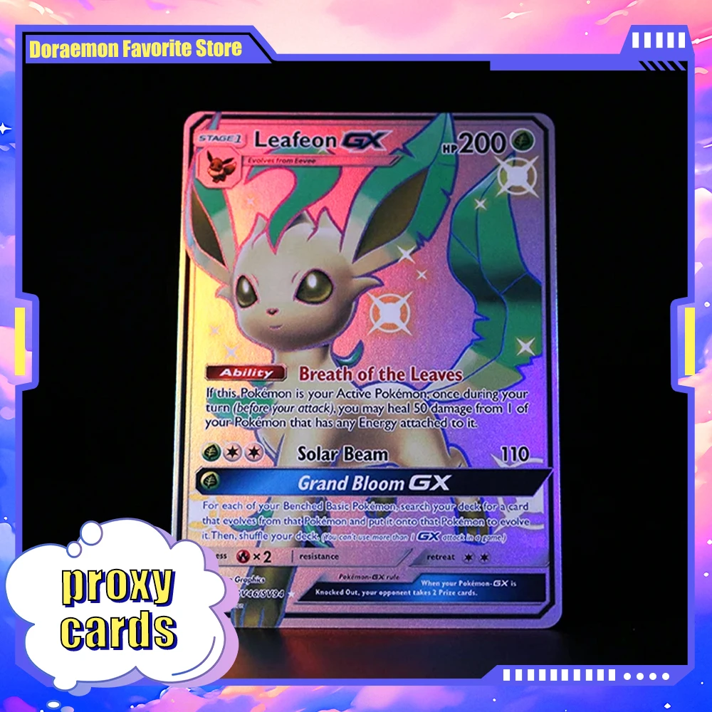 Прокси-карты для развлекательных игр PKM Shining Leafeon GX Grenninja Gyardos Hydrapple EX Dachsbun Коллекция карт Игрушки в подарок
Прокси-карты для развлекательных игр PKM Shining Leafeon GX Grenninja Gyardos Hydrapple EX Dachsbun Коллекция карт Игрушки в подарок