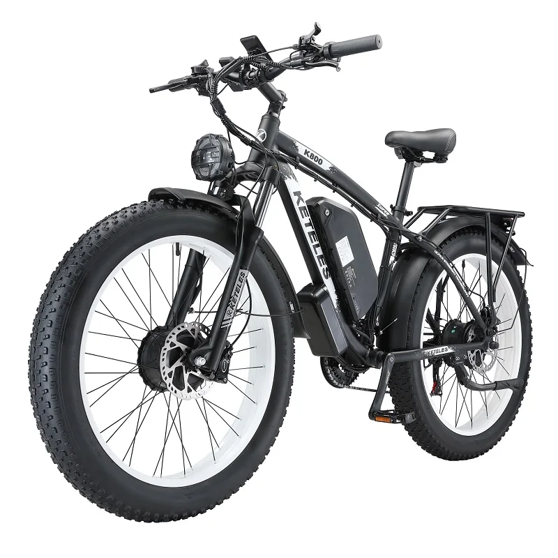 KETELES K800 2000W 23AH Electric Bicycle Two Wheel Drive E-Bike Fat Tire Dual Motor Electric Bike for Mountain and Hill
KETELES K800 2000W 23AH Electric Bicycle Two Wheel Drive E-Bike Fat Tire Dual Motor Electric Bike for Mountain and Hill
