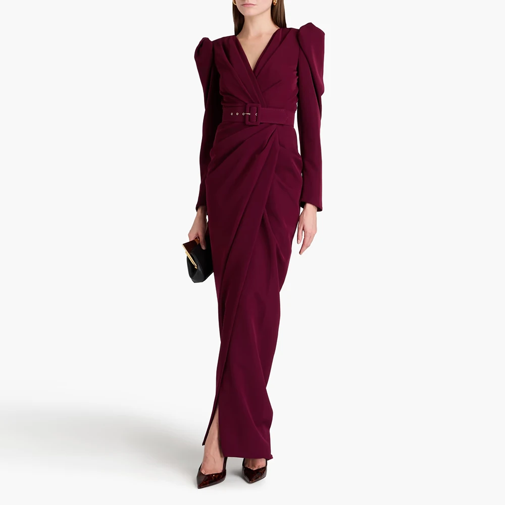 Evening Dress For Sexy Women 정장원피스 Vestidos de festa Crepe Elegant Belt V-Neck Custom Floor-Length Formal Cocktail Prom Gown
Evening Dress For Sexy Women 정장원피스 Vestidos de festa Crepe Elegant Belt V-Neck Custom Floor-Length Formal Cocktail Prom Gown