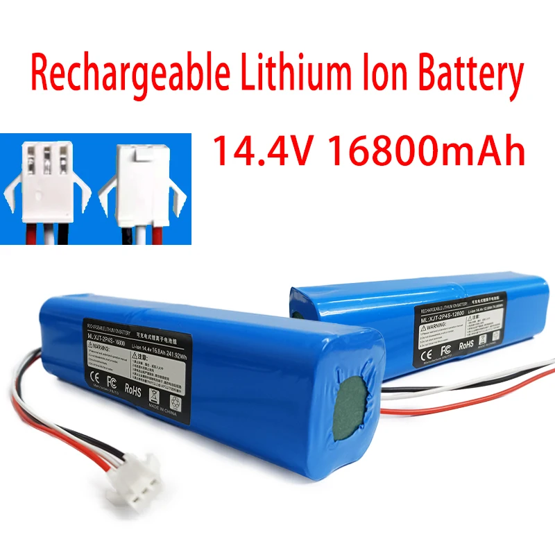 For XiaoMi New 14.4V 16800mAh Li-ion Battery T-4S2P-A For Ultenic T10 Robot Vacuum Cleaner Battery Pack
For XiaoMi New 14.4V 16800mAh Li-ion Battery T-4S2P-A For Ultenic T10 Robot Vacuum Cleaner Battery Pack