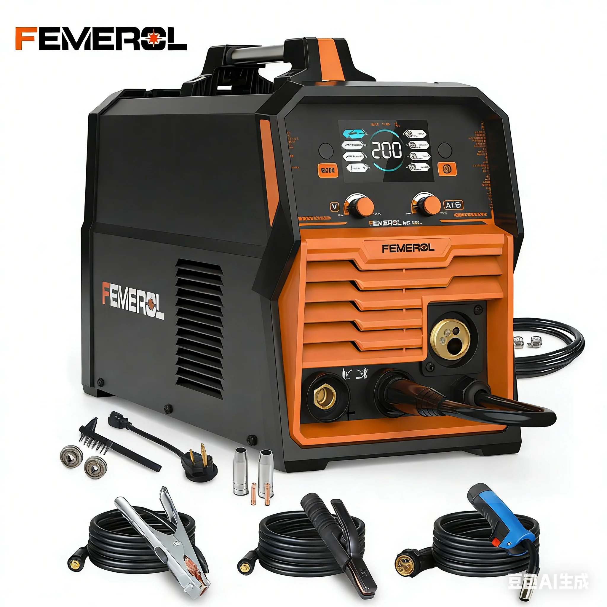 FEMEROL 200A MIG Welder 110V/220V 4 In 1 Flux MIG/Solid Wire/Lift TIG/Stick ARC Welder IGBT Gas Gasless MIG Welding Machine
FEMEROL 200A MIG Welder 110V/220V 4 In 1 Flux MIG/Solid Wire/Lift TIG/Stick ARC Welder IGBT Gas Gasless MIG Welding Machine